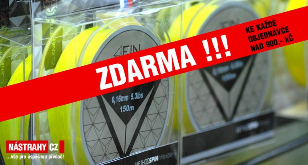 ZDARMA Vlasec Method SPINNING/fluo 150 m - obj. nad 900,- Kč ZDARMA Vlasec Method SPINNING/fluo 150 m - obj. nad 900,- Kč