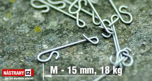 Bezuzlová karabinka DELPHIN - 10 ks - vel. M - 15 mm, 18 kg