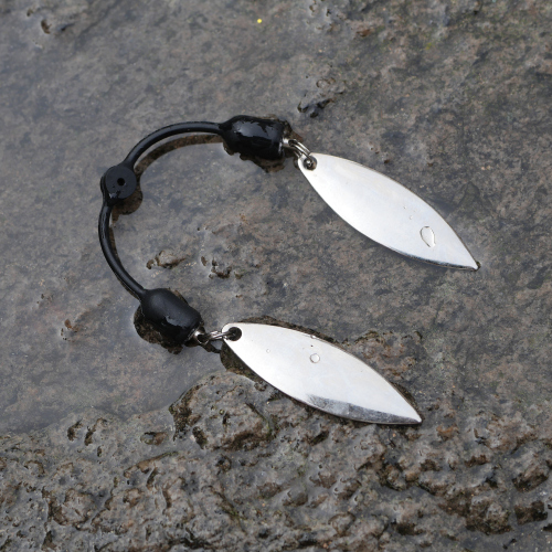 Twin blade spin - dvojitý rotační list na jigovku - Silver, 2 ks