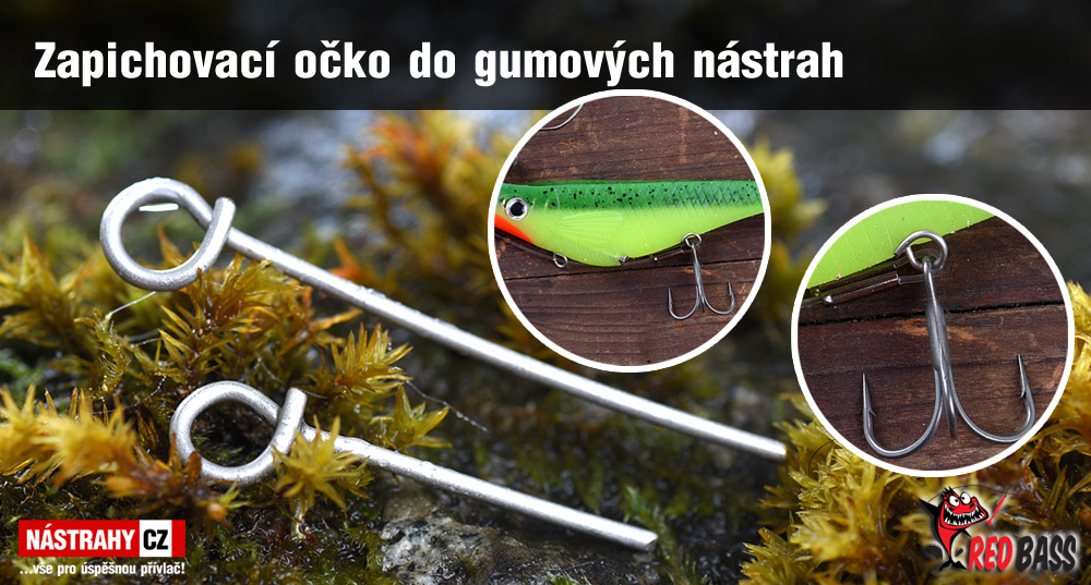 Zapichovací očko do gumových nástrah REDBASS 10 ks Zapichovací očko do gumových nástrah REDBASS 10 ks