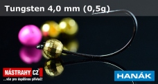 Wolframová hlavička 4,0 mm - 0,5 g - 5ks