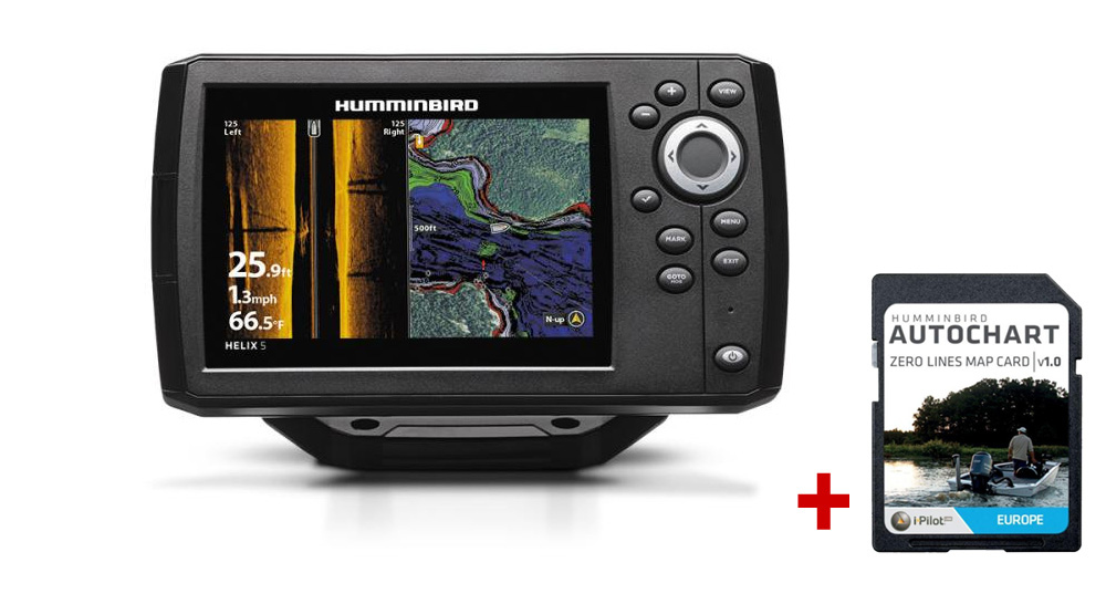 Humminbird HELIX 5x CHIRP SI GPS G2 + karta AUTOCHART ZDARMA Humminbird HELIX 5x CHIRP SI GPS G2 + karta AUTOCHART ZDARMA