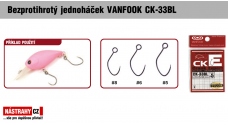 Bezprotihrotý jednoháček na woblery VANFOOK CK-33BL