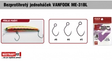 Bezprotihrotý jednoháček na woblery VANFOOK ME-31BL