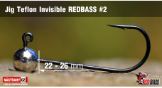 Jigová hlavička Teflon Invisible REDBASS #2, 26 mm