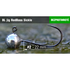 Bezprotihrotý jig REDBASS Sickle #2 - 22 mm