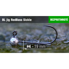 Bezprotihrotý jig REDBASS Sickle #4 - 19 mm