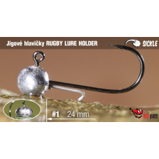 Jigová hlavička REDBASS Sickle RUGBY - LURE HOLDER #1 - 24 mm
