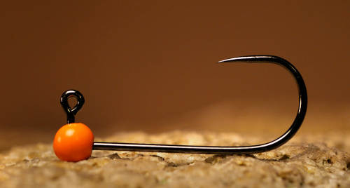 Bezprotihrotý wolframový jig RedBass Sickle vel. 4 - 20 mm - #4 - 2,0 g, Metalic Yellow, 5 ks