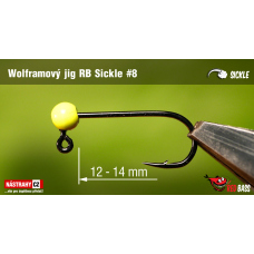 Wolframový jig RedBass Sickle #8 - 14 mm