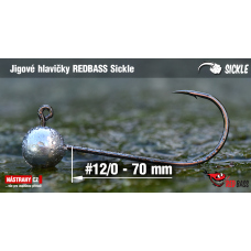 Jigová hlavička REDBASS Sickle #12/0 - 70 mm