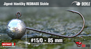 Jigová hlavička REDBASS Sickle #15/0 - 85 mm