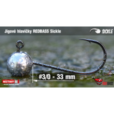 Jigová hlavička REDBASS Sickle #3/0 - 33 mm