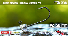 Neváznoucí jigová hlavička REDBASS StandUp Pro Sickle #2 - 20 mm