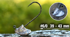 Neváznoucí jigová hlavička REDBASS StandUp Pro Sickle #6/0 - 43 mm
