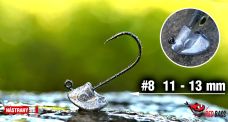 Neváznoucí jigová hlavička REDBASS StandUp Pro Sickle #8 - 13 mm Neváznoucí jigová hlavička REDBASS StandUp Pro Sickle #8 - 13 mm