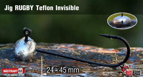 Jigová hlavička Teflon Invisible RUGBY Jigová hlavička Teflon Invisible RUGBY