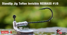 Neváznoucí jigovka Teflon Invisible StandUp REDBASS - s nálitkem #1/0, 5 ks