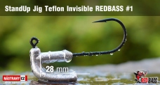 Neváznoucí jigovka Teflon Invisible StandUp REDBASS - s nálitkem #1, 5 ks