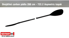 Dvoudílné karbonové pádlo 260 cm - 722.2 Asymetric