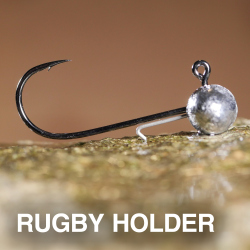 Jigové hlavičky REDBASS Sickle RUGBY - LURE HOLDER