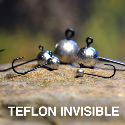 Jigová hlavička TEFLON INVISIBLE REDBASS 