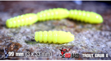 TROUT GRUB X 3 x 33 mm REDBASS
