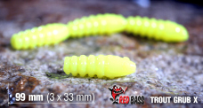 TROUT GRUB X 3 x 33 mm REDBASS