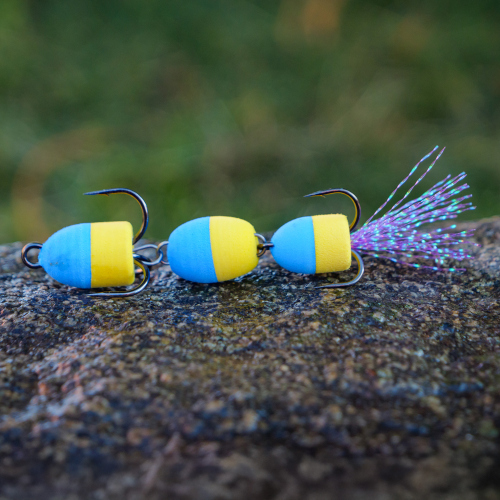 Mandula REDBASS L - 75 mm - Blue/Yellow (115)