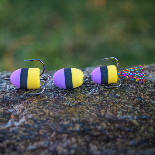 Mandula REDBASS L - 75 mm - Purple/Black/Yellow (108)