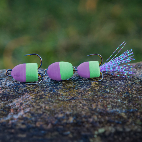 Mandula REDBASS L - 75 mm - Purple/Green (102)
