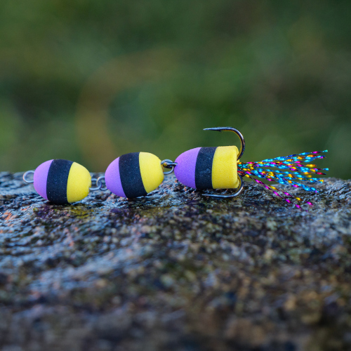 Mandula REDBASS S - 50 mm - Purple/Black/Yellow (108)