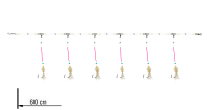 Návazec Redfish Circle-Hook Grandwave Daiwa 600 cm