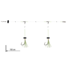 Návazec Wolffish s rolničkou Grandwave Daiwa 150 cm