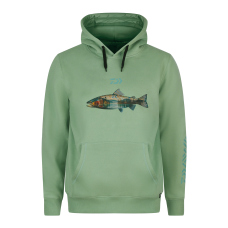 Mikina s kapucí DAIWA D-VEC Trout - zelená