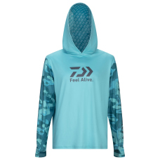 Rybářské UV tričko s kapucí DAIWA D-VEC Longsleeve Sunprotection