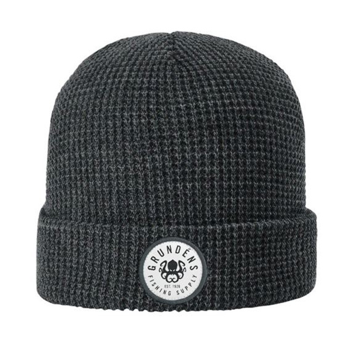 Zimní čepice GRUNDÉNS Kracken Waffle Beanie - Heather Charcoal - barva: Heather Charcoal