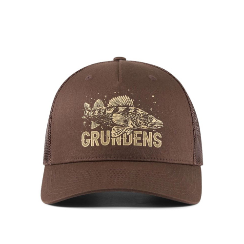 Kšiltovka GRUNDÉNS King of the Lakes Trucker - Brown - Color: Brown