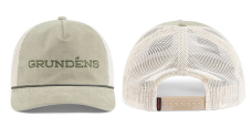 Kšiltovka GRUNDÉNS Cord Wordmark Trucker - Light Olive
