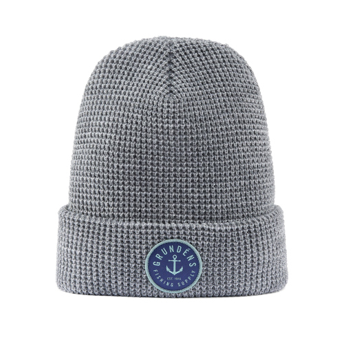 Zimní čepice GRUNDÉNS Anchor Waffle Beanie - Athletic Heather - Barva: Athletic Heather