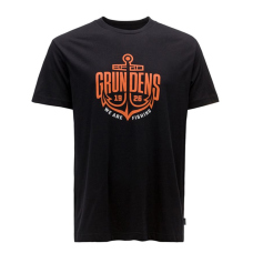 Tričko GRUNDÉNS Logo Anchor - Black