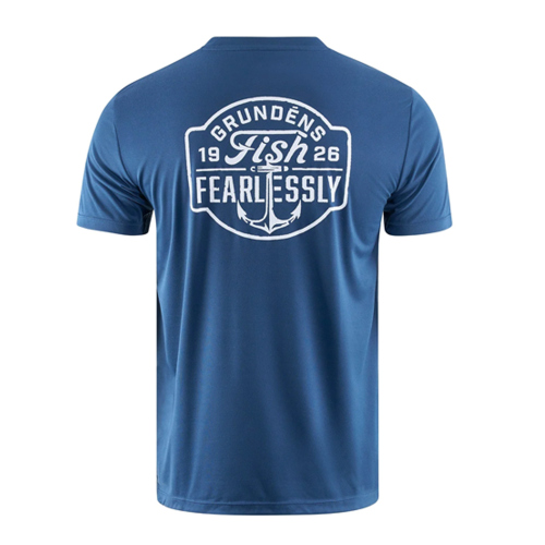 UV tričko GRUNDÉNS Fish Fearlessly Tech Tee - Blue Abyss - Vel. XL