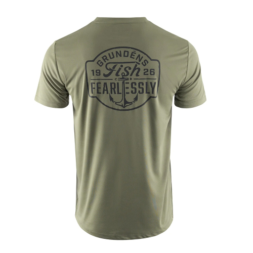 UV tričko GRUNDÉNS Fish Fearlessly Tech Tee - Forest - Vel. XL