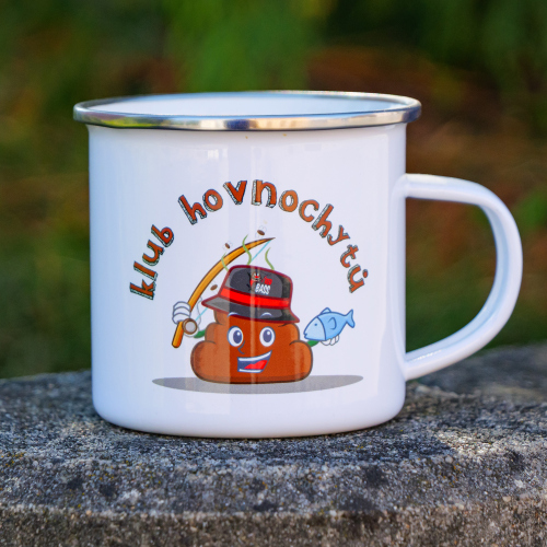Plecháček "Klub hovnochytů" NÁSTRAHY.cz - Plechový hrnek NÁSTRAHY.cz