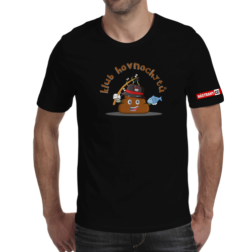 Tričko "KLUB HOVNOCHYTŮ" NÁSTRAHY.CZ - barva ČERNÁ - vel. XXL