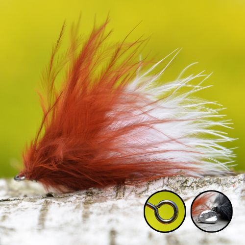 Streamer Marabou "čeburaška" REDBASS - color BrW