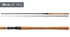 Baitcastový prut Daiwa Pro Staff Big Bait Baitcast 2,60 m, 80 - 210 g