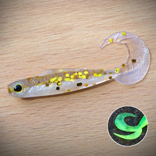 Twister REDBASS KIXTER XS - 45 mm - GOLD/SILVER GT
