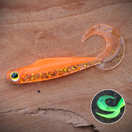 Twister REDBASS KIXTER XS - 45 mm - ORANGE G - UV COLOR