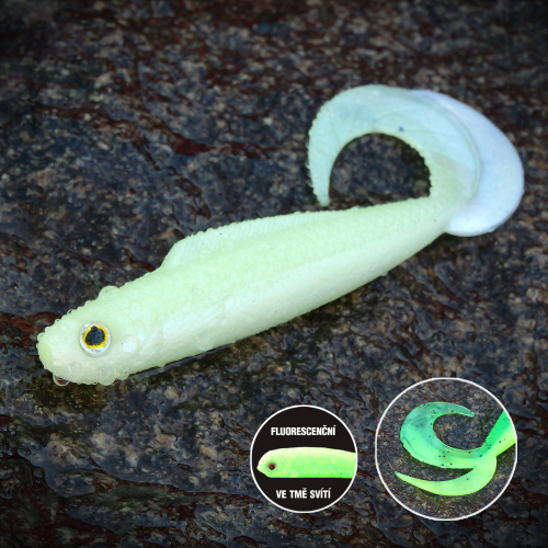 Twister REDBASS KIXTER L - 100 mm - LEMON - UV GLOW